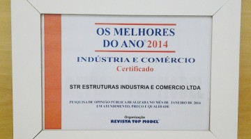 STR recebe certificado do Melhores Ano de 2014